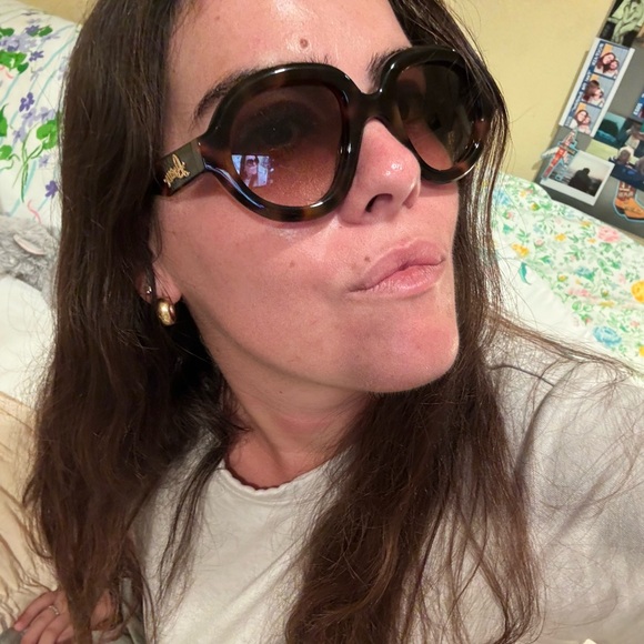 Loewe Curvy Round Tortoise Shell Acetate Sunglasses - Picture 3 of 12